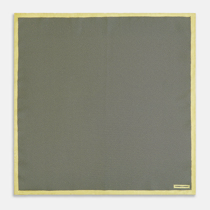 Polka dot Yellow Pocket Square in Silk Image 3