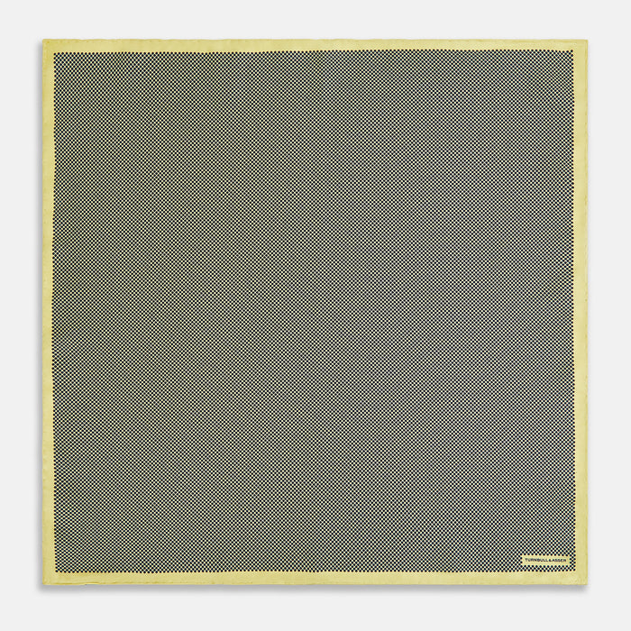 Polka dot Yellow Pocket Square in Silk Image 3