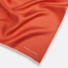 Orange and White Piped Silk Pocket Square