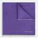 VIOLET AND ECRU PIPED SILK POCKET SQUARE