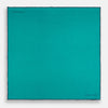 View 4 of product The Turquoise Piped Silk Pocket Square by Turnbull & Asser features dark blue edging and the brand’s logo, offering a sophisticated accent to formal outfits.