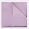 Lilac Piped Silk Pocket Square