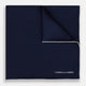 Dark Blue Piped Silk Pocket Square