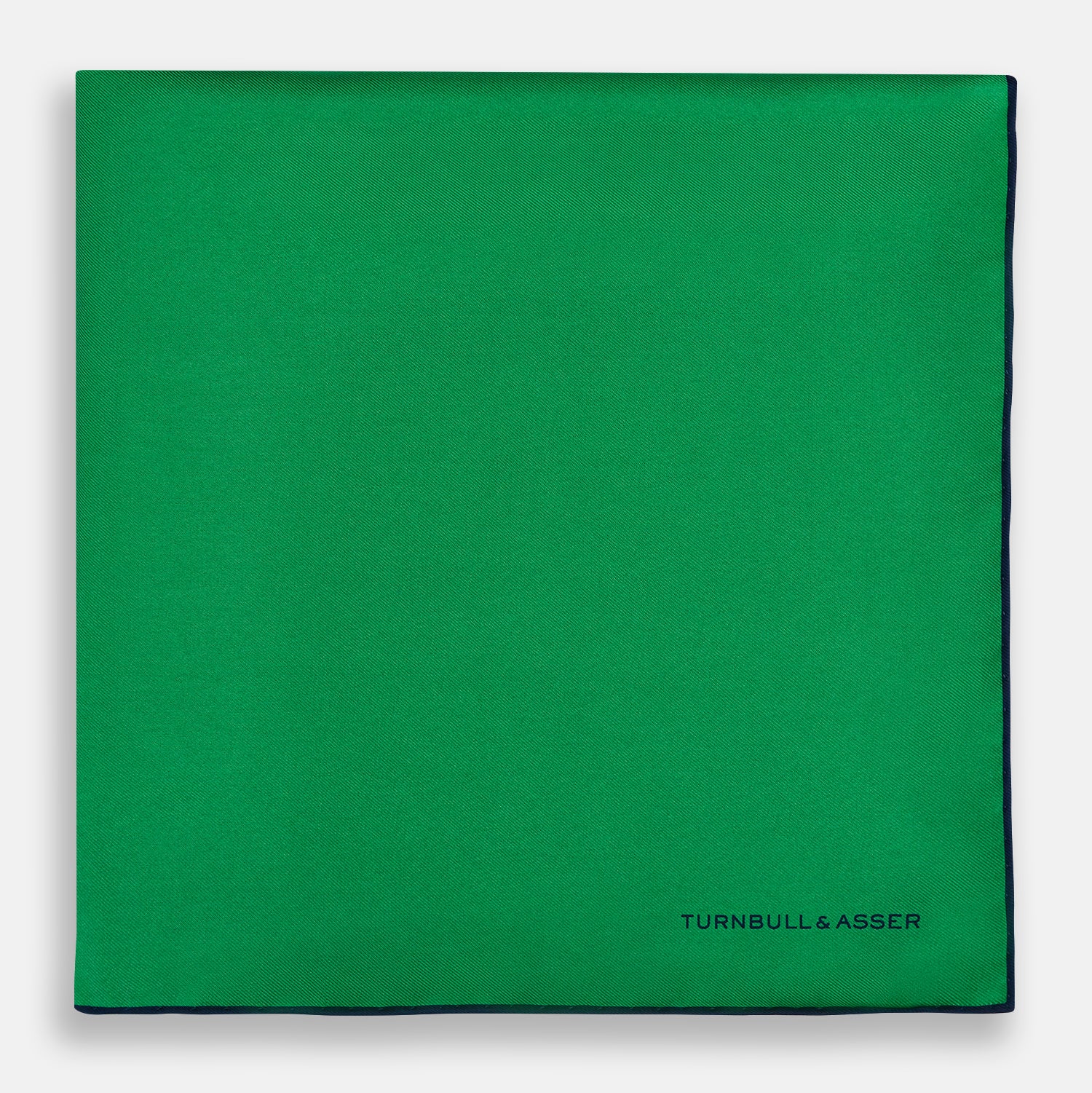 Green Piped Silk Pocket Square