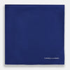 Royal Blue Piped Silk Pocket Square