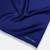 Royal Blue Piped Silk Pocket Square