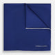 Royal Blue Piped Silk Pocket Square