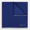 Royal Blue Piped Silk Pocket Square