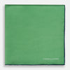 Fern Green Piped Silk Pocket Square