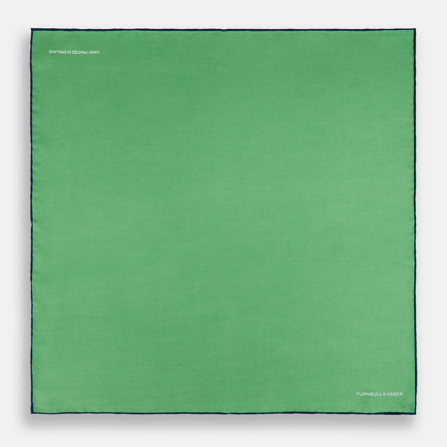 Fern Green Piped Silk Pocket Square