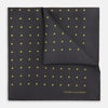 Grey and Lime Spot Silk Pocket Square