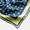 View 2 of product Azzurro Floral Tile Silk Pocket Square OS