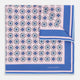 Light Pink Floral Tile Silk Pocket Square OS