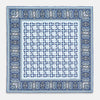 View 4 of product Blue Square-Patterned and Paisley Patterned Silk Pocket Square OS