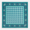 View 4 of product Turquoise Square-Patterned and Paisley Silk Pocket Square OS