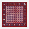 View 4 of product Red Square-Patterned and Paisley Patterned Silk Pocket Square OS