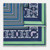 View 1 of product Oxford Blue Dots and Paisley Silk Pocket Square OS