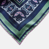 View 2 of product Oxford Blue Dots and Paisley Silk Pocket Square OS