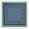 View 4 of product Oxford Blue Dots and Paisley Silk Pocket Square OS