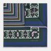 View 1 of product Forest Green Dots and Paisley Silk Pocket Square OS