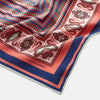 View 2 of product Orange Dots and Paisley Silk Pocket Square OS