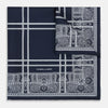 View 1 of product Navy Paisley Bandana Patterned Silk Pocket Square OS