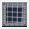 View 4 of product Navy Paisley Bandana Patterned Silk Pocket Square OS