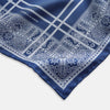 View 2 of product Azzurro Paisley Bandanda Patterned Silk Pocket Square OS