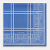 View 3 of product Avio Blue Paisley Bandana Patterned Silk Pocket Square OS