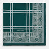 View 3 of product Forest Green Paisley Bandana Patterned Silk Pocket Square OS