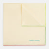 Ecru and Multicoloured Piped Silk Pocket Square