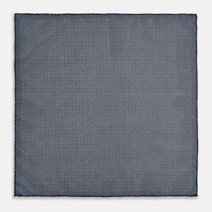 Rosette Navy Pocket Square in Silk Image 4