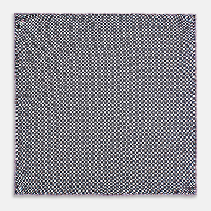 Checked Lilac Pocket Square in Silk Image 5