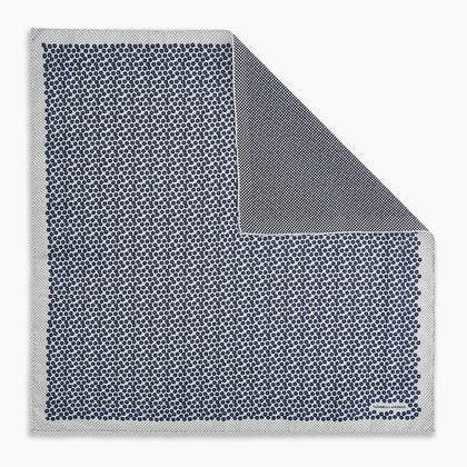Floral Grey Pocket Square in Silk Image 6