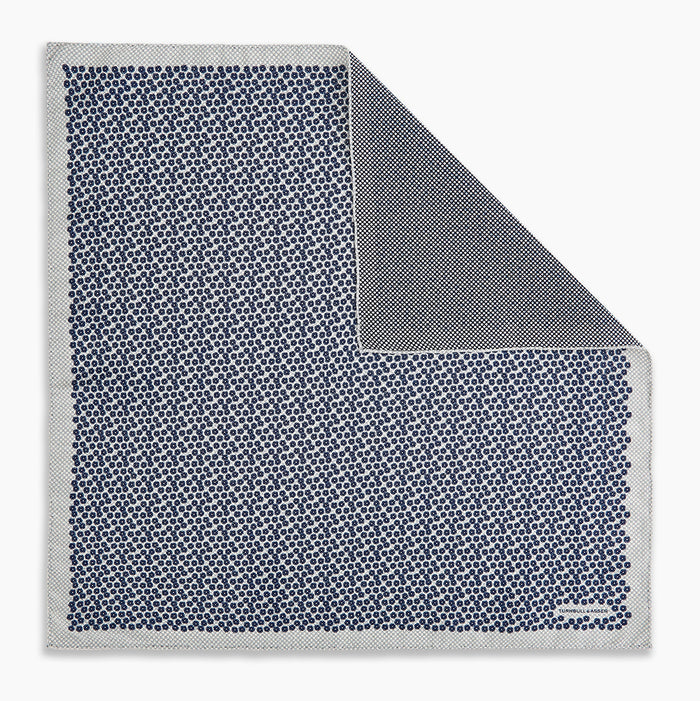 Floral Grey Pocket Square in Silk Image 6