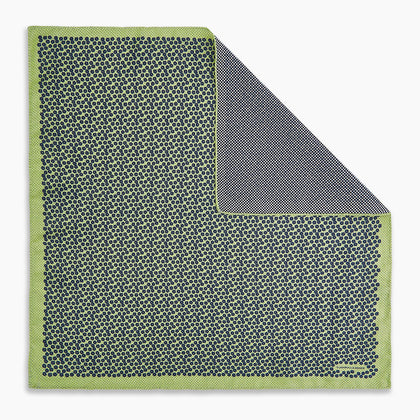 Floral Green Pocket Square in Silk Image 6