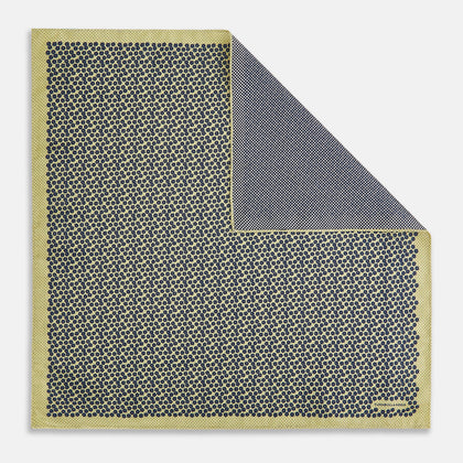 Floral Yellow Pocket Square in Silk Image 2