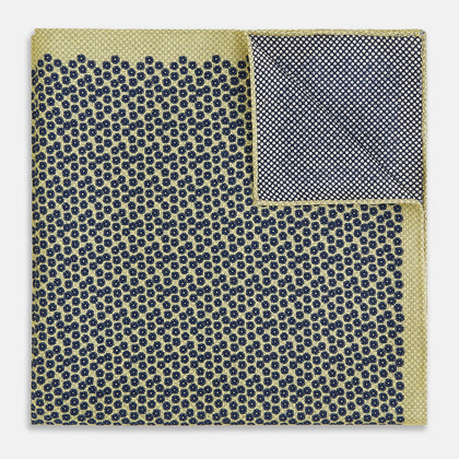 Floral Yellow Pocket Square in Silk Image 3