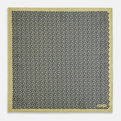 Floral Yellow Pocket Square in Silk Image 4