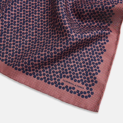 Floral Pink Pocket Square in Silk Image 2