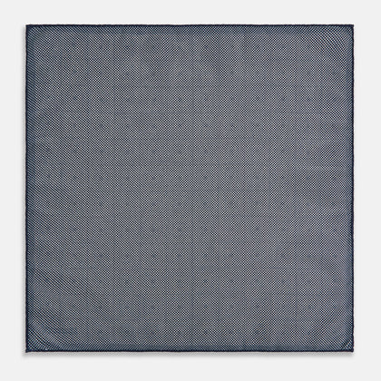 Geometric Navy Tile Pocket Square in Silk Image 5