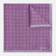 Certainly! Here’s a rewritten version of your sentence, incorporating the product data: The Geometric Lilac Tile Pocket Square in Silk by Turnbull & Asser UK features a lilac purple geometric pattern with a subtle square design, partially folded to reveal its double-sided construction with a contrasting black and white dotted pattern on the reverse.
