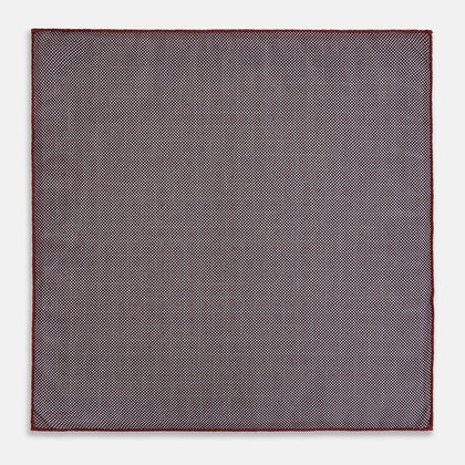 Geometric Burgundy Tile Pocket Square in Silk Image 5