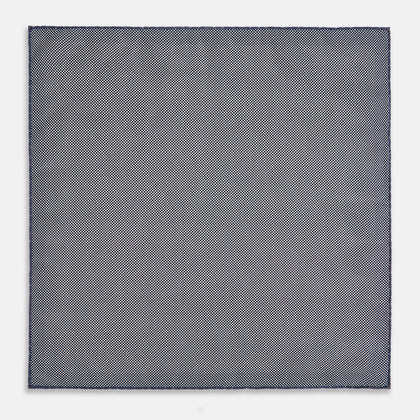 Geometric Blue Pocket Square in Silk Image 5