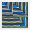 View 2 of product Oxford Blue Dots and Floral Tile Double-Sided Silk Pocket Square OS