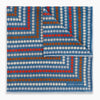 View 1 of product Blue Bonnet Dots and Floral Tile Double-Sided Silk Pocket Square OS