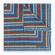 Blue Bonnet Dots and Floral Tile Double-Sided Silk Pocket Square OS