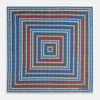 View 4 of product Blue Bonnet Dots and Floral Tile Double-Sided Silk Pocket Square OS