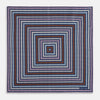 View 4 of product Azzurro Dots and Floral Tile Double-Sided Silk Pocket Square OS