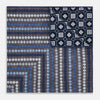View 2 of product Ash Dots and Floral Tile Double-Sided Silk Pocket Square OS